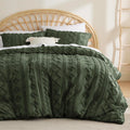 Bedsure Twin/Twin Xl Duvet Cover - Boho Duvet Cover Twin Size For All Seasons, 2 Pieces Soft Shabby Chic Embroidery Boho Bedding Duvet Cover For Gifts (Olive Green, Twin/Twin Xl, 68X90)