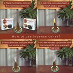 Frankincense Myrrh - Scented Incense Cones - Total 20 Cone Incense - Dual Pack Of 10 Insence Cones - Incense Cones Scented - Con