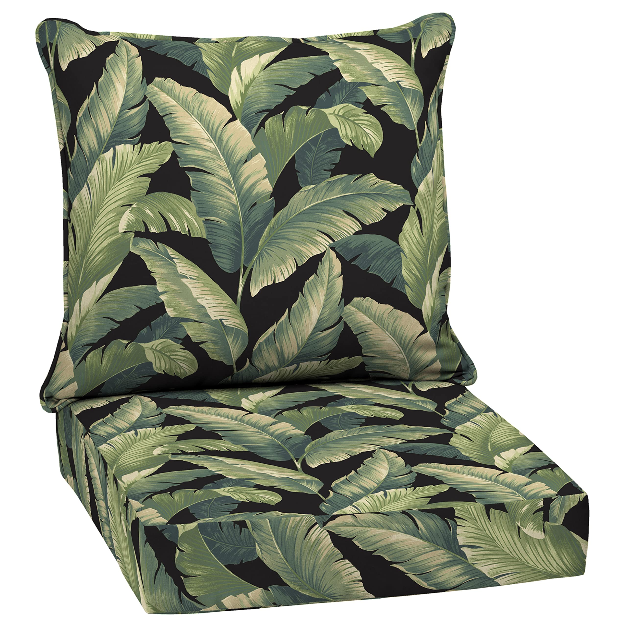 Arden Selections Outdoor Deep Seat Set, 24 X 24, Water Repellent, Fade Resistant, Deep Seat Bottom And Back Cushion 24 X 24, Ony