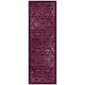 Maples Rugs Pelham Vintage Runner Rug Non Slip Hallway Entry Carpet [Made in USA], 18 x 5, Wineberry