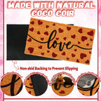 Ceenna Summer Ladybug Welcome Doormat Ladybug Coir Doormat With Non Slip Backing Summer Mat Front Porch Rugs For Home Entrance A