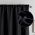 Chyhomenyc Black Curtains 84 Inches Long 2 Panels, Faux Linen Light Filtering Soft Burlap Textured Privacy Farmhouse Curtain Dra