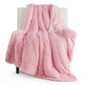Bedsure Faux Fur Pink Throw Blanket - Fuzzy, Fluffy, And Shaggy Pink Blankets, Soft And Thick Sherpa, Cozy Warm Decorative Gift,