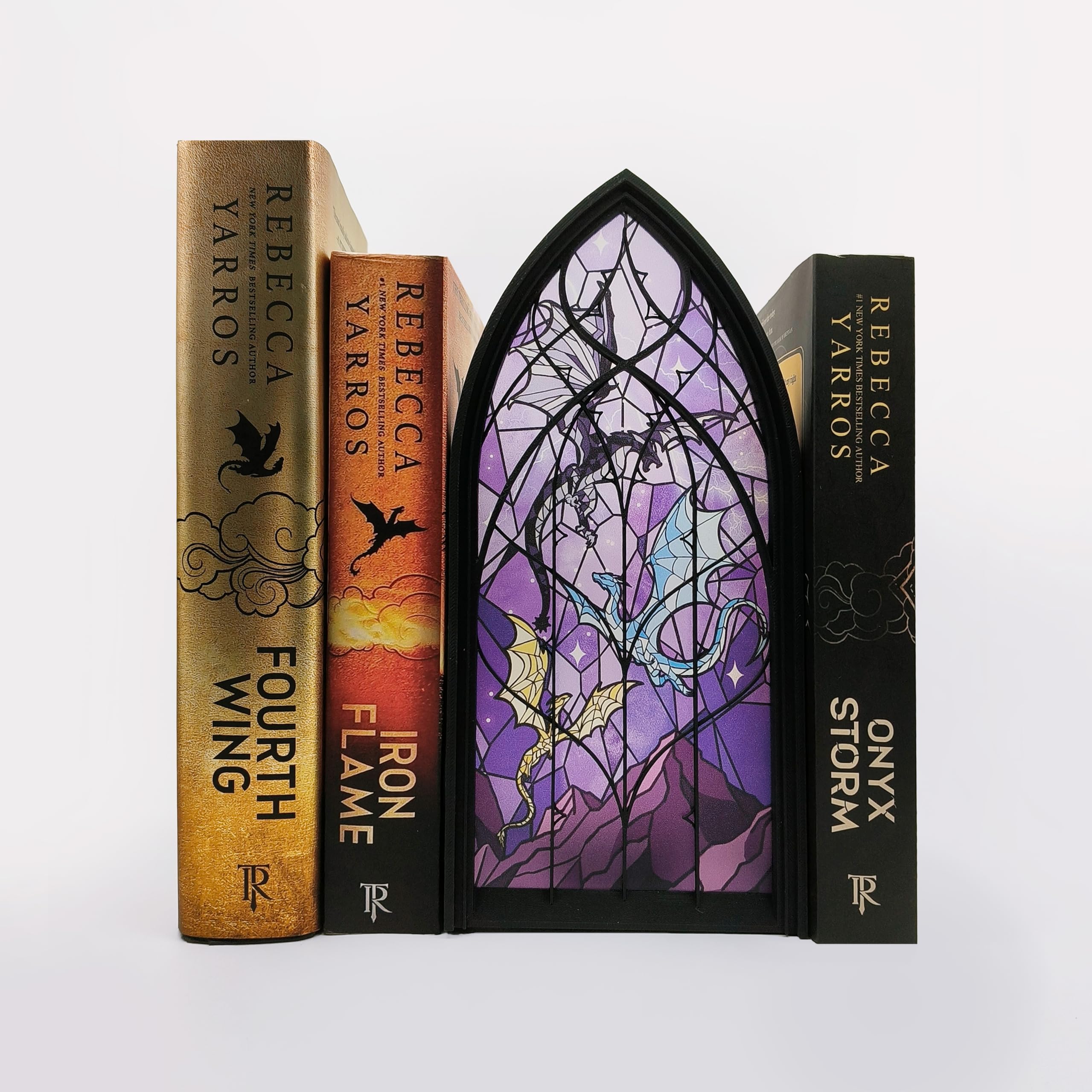 TwoDays 4th Wing Inspired Book Nook - Fantasy Dragon Merch Bookshelf Decor for Book Lovers, Gifts for Bookish Collectors Library