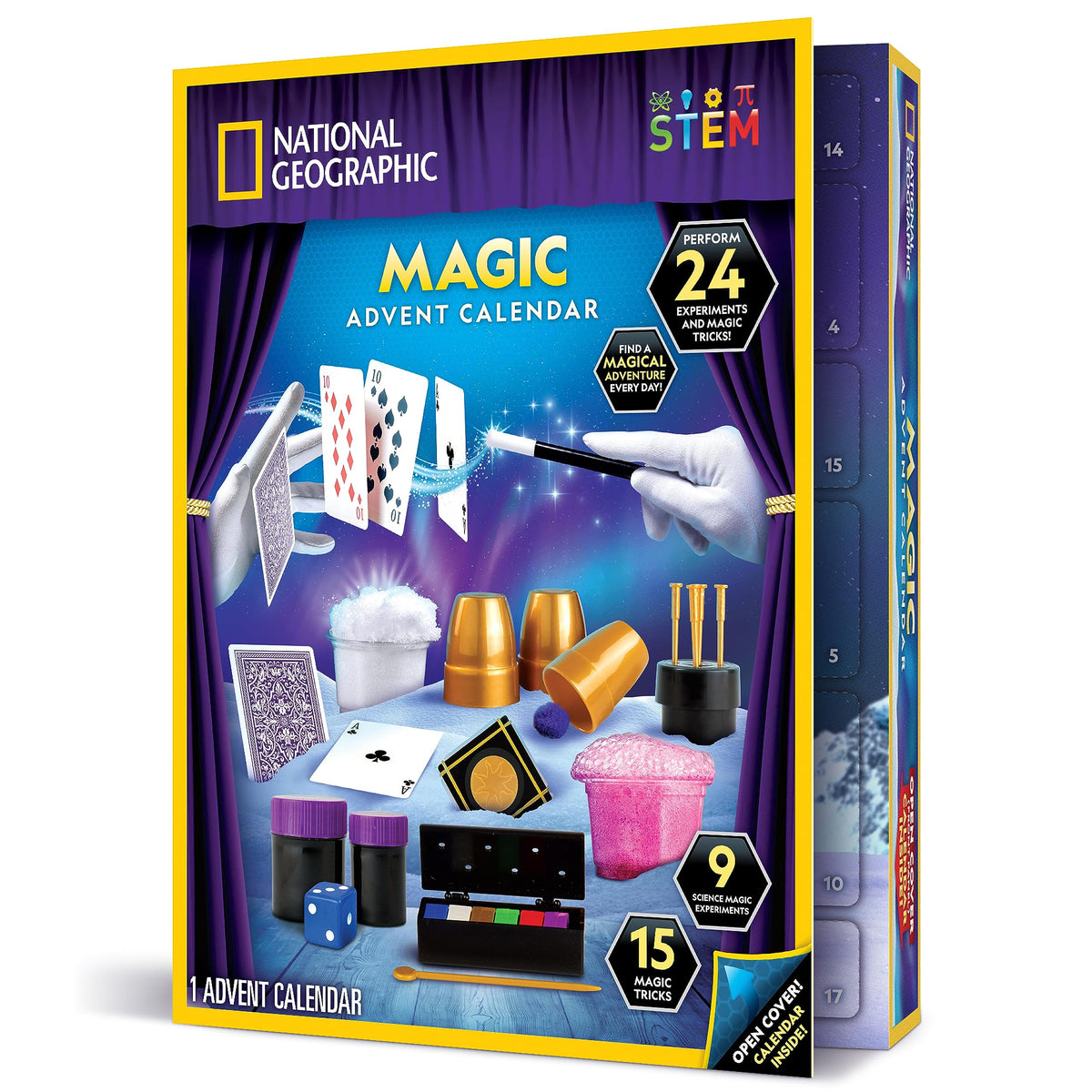 National Geographic Magic Advent Calendar 2024 - Kids Advent Calendar with 24 Magic Tricks & Science Experiments, Christmas Coun