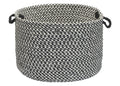 Colonial Mills Outdoor Houndstooth Tweed Utility Basket, 14 By 10Inch, Black