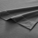 Flannel Sheets Warm And Cozy Deep Pocket Breathable All Season Bedding Set With Fitted, Flat And Pillowcases, Queen, Gray