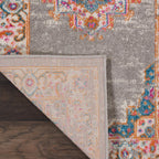 Nourison Passion Grey 9' X 12' Area Rug, Boho, Traditional, Easy Clean, Non Shedding, Bed Room, Living Room, Hallway (9X12)