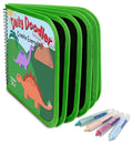 The Pencil Grip Daily Doodler Reusable Activity Book- Dino Cover, Includes 4 Wonder Stix