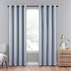 ECLIPSE Cara Grommet Top Curtains for Bedroom, Single Panel, 50'' x 63'', Denim