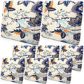 Smoothnovelty 8 Pcs Printed Couch Cushion Covers Stretch Sofa Cushion Covers Chair Cushion Cover Sofa Washable Floral Replacemen