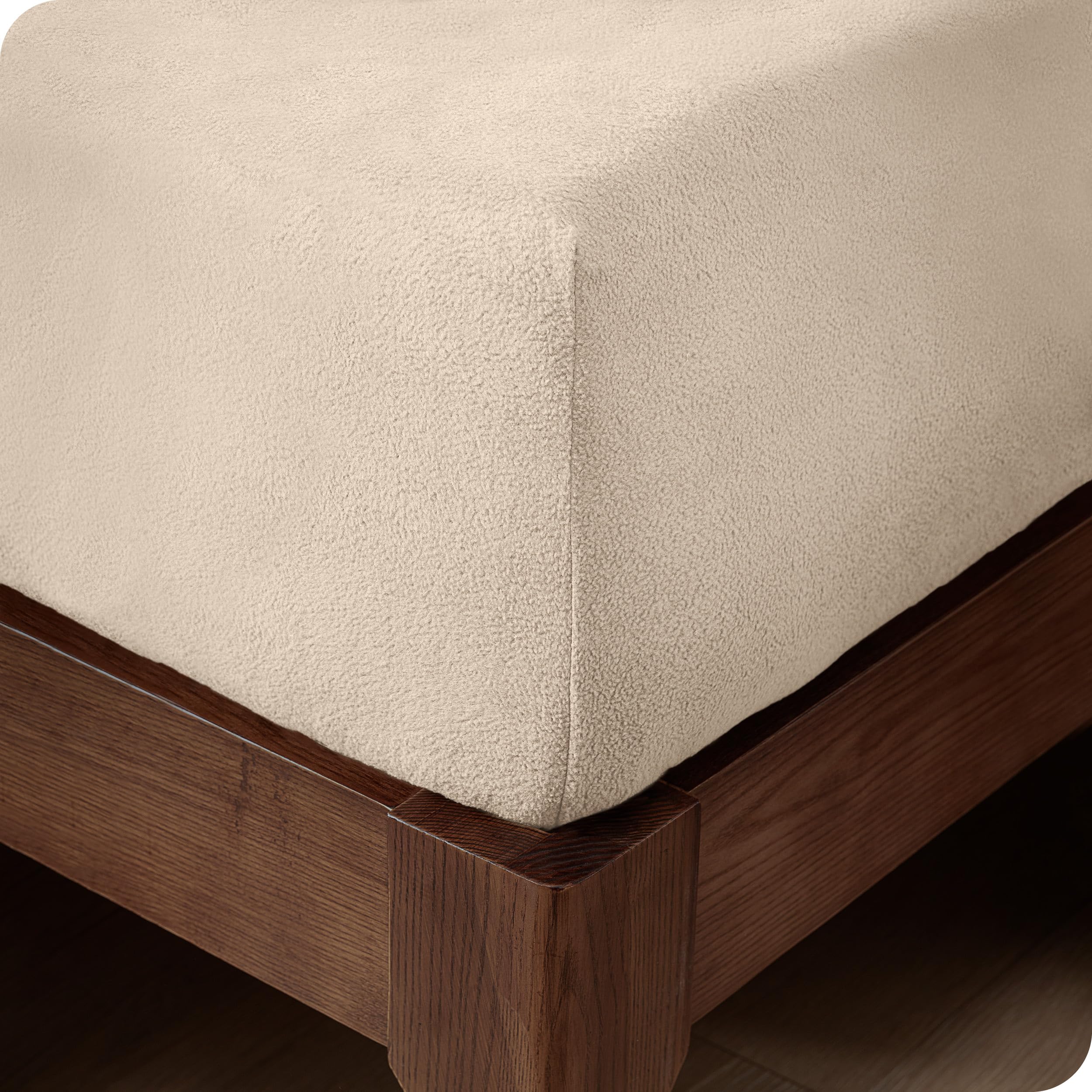 Bare Home Super Soft Fleece Fitted Sheet - King Size - Extra Plush Polar Fleece - Deep Pocket - All Season Cozy Warmth (King, Sa