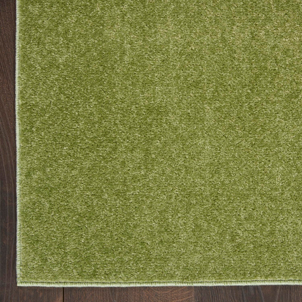 Nourison Essentials Solid Indoor/Outdoor Green 2'2' X 20 Area Rug, Easy Cleaning, Non Shedding, Bed Room, Living Room, Dining Room, Deck, Patio, Backyard (2X20)
