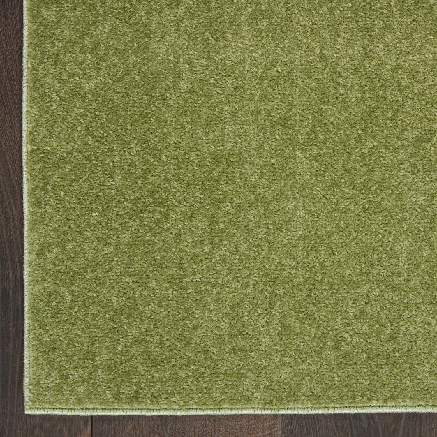 Nourison Essentials Solid Indoor/Outdoor Green 2'2' X 16 Area Rug, Easy Cleaning, Non Shedding, Bed Room, Living Room, Dining Room, Deck, Patio, Backyard (2X16)