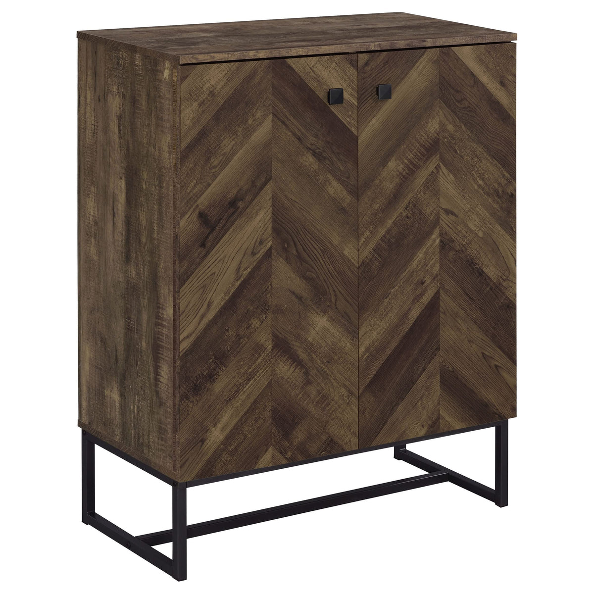 Coaster Home Furnishings Carolyn 2-Door Accent Cabinet Rustic Oak and Gunmetal