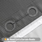 Mitovilla No Hooks Needed Extra Long Shower Curtain Set With Snap-In Liner, Grey 86 Inch Xl Heavyweight Waffle Fabric Cloth Show