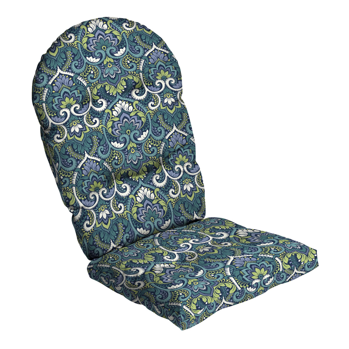 Arden Plush Comfort Modern Rocking Chair Cushion, 20 X 18, Tufted Cushions For Rocking And Adirondack Chairs, Sapphire Aurora Bl