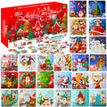 Advent Calendar 2024 Christmas Jigsaw Puzzles - 24 Days Xmas Countdown Calendars - 24Pcs Advent Calendar for Kids - Stocking Stu