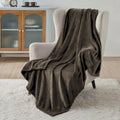 Bedsure Brown Fleece Blanket 50X70 Blanket - 300Gsm Soft Lightweight Plush Cozy Blankets For Bed, Sofa, Couch, Travel, Camping