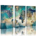 Pogusmavi Canvas Wall Art for Living Room - World Map Wall Decor - Large Wall Art for Bedroom - Office Artwork - Map Wall Art 16