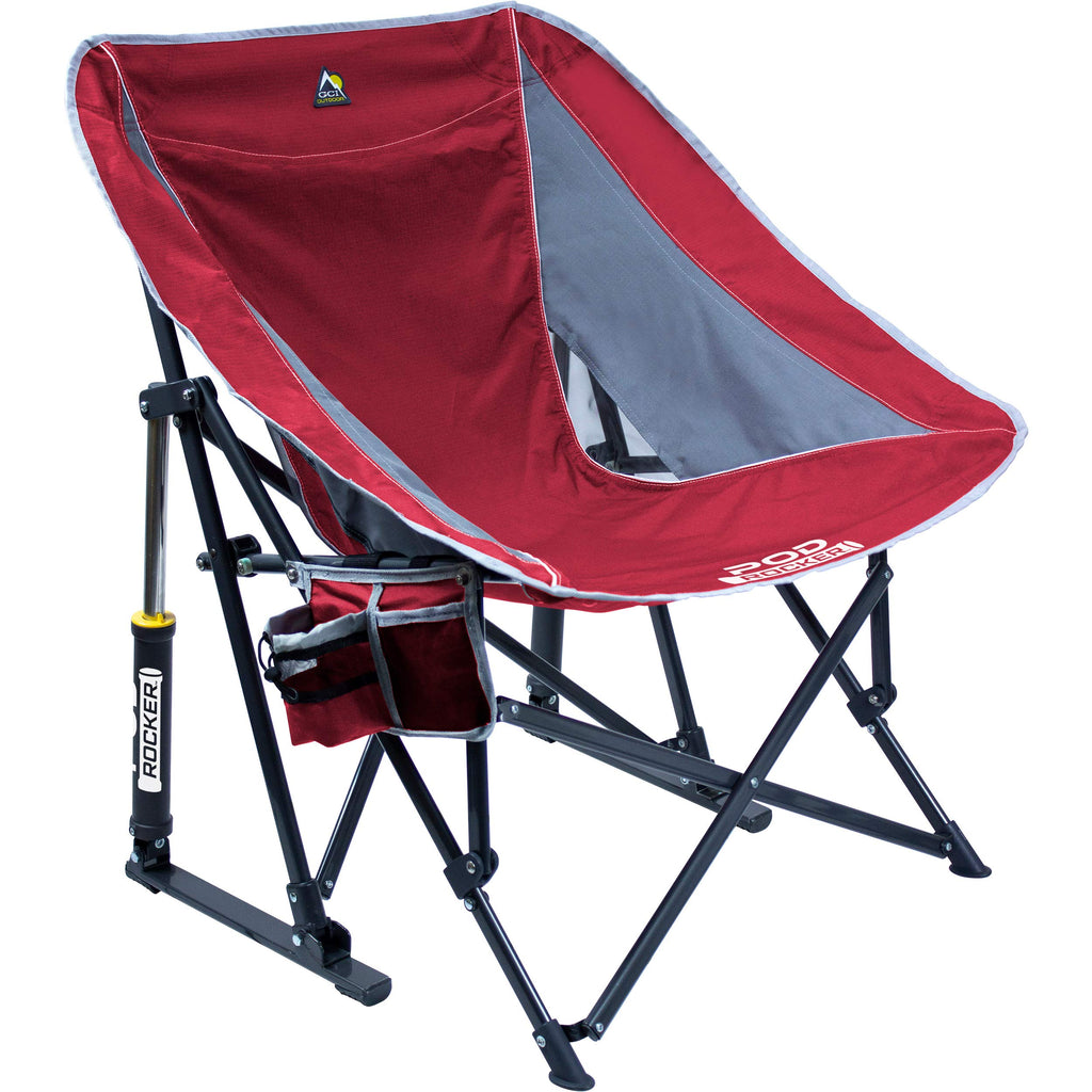 Gci Outdoor Pod Rocker Sling-Style Outdoor Rocking Chair With Beverage Holder & Phone Pocket