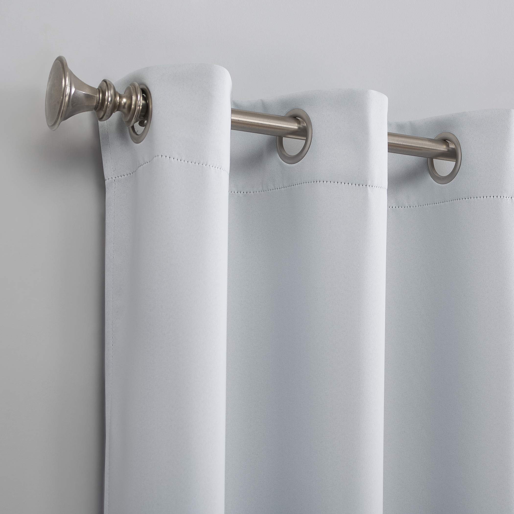Sun Zero Easton Blackout Grommet Curtain Panel, 40" x 63", Thermal, Dove White, Model 59088