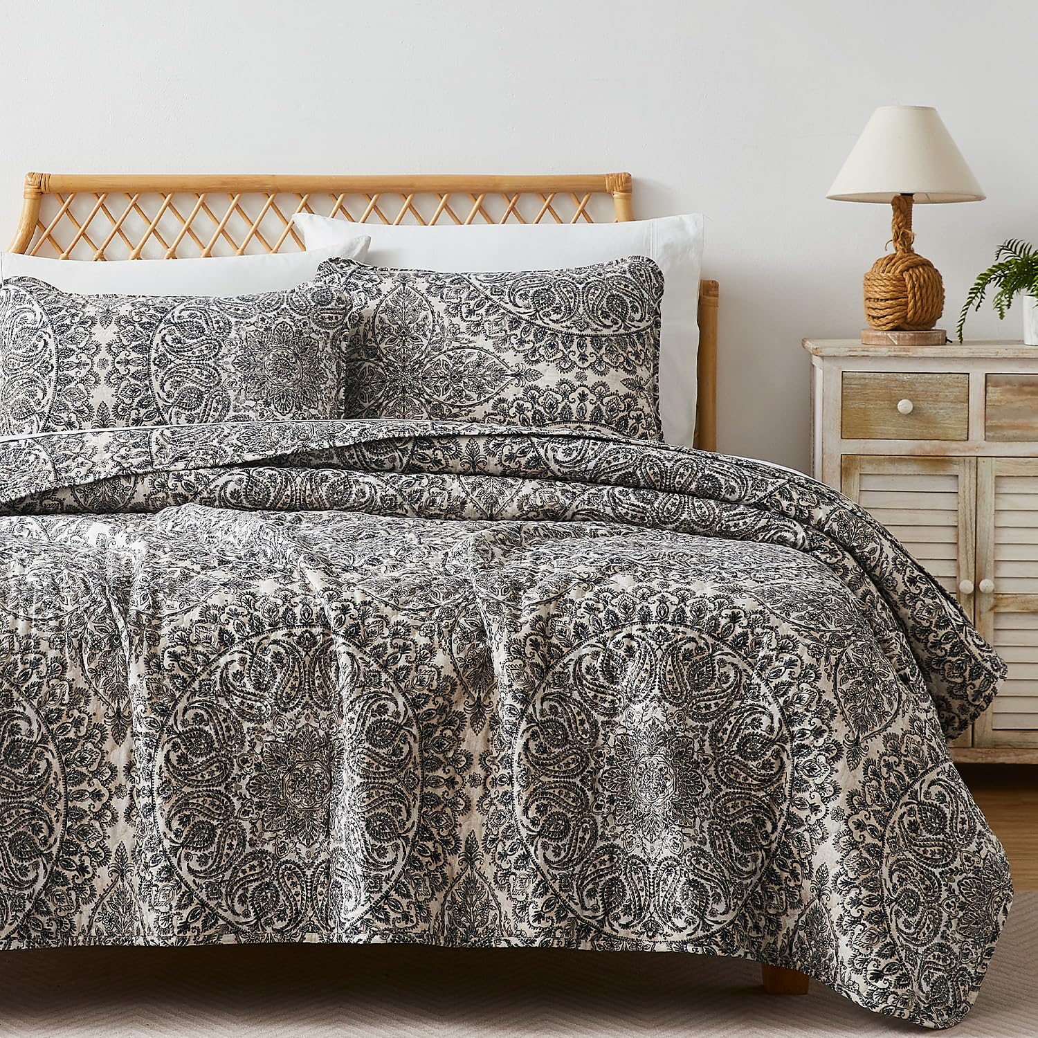 Southshore Fine Living, Inc. Ashanti Collection Oversized Quilt Queen Bedding Set Lightweight, Soft Coverlet Bedspread 3-Piece W