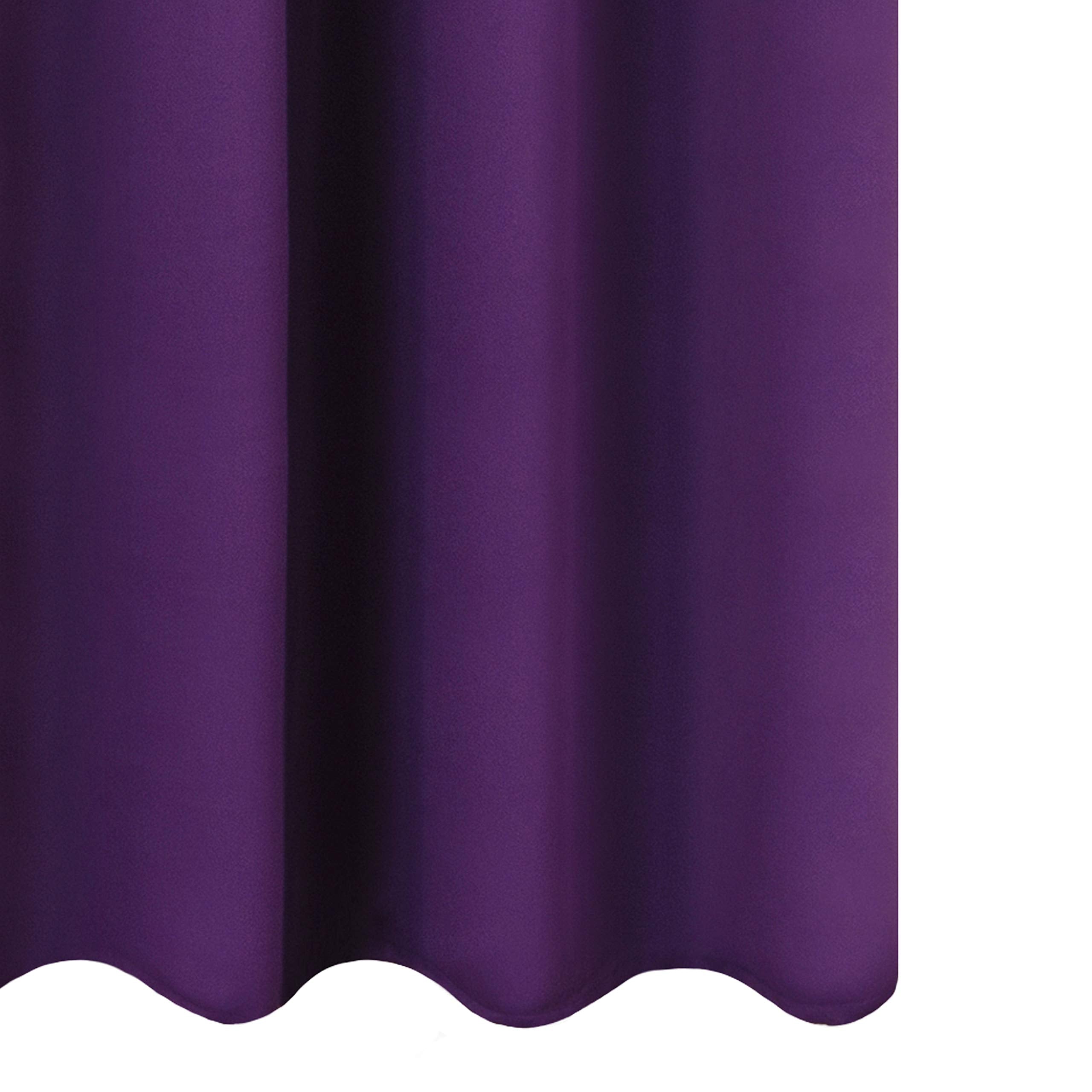 Lemomo Purple Thermal Blackout Curtains/52 X 95 Inch/Set Of 2 Panels Room Darkening Curtains For Bedroom