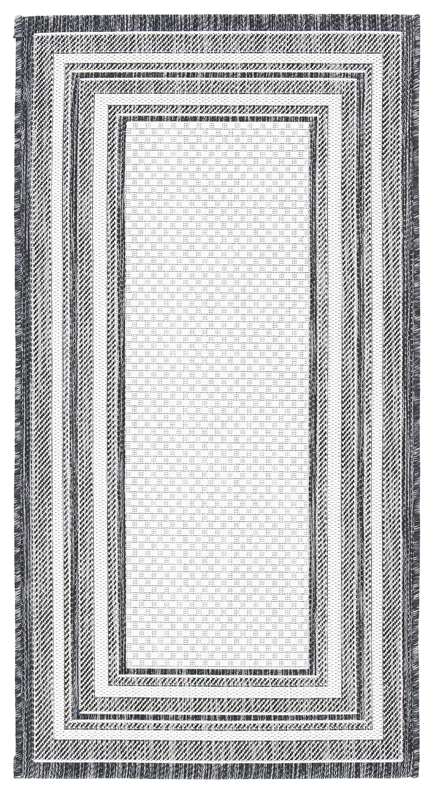 Safavieh Courtyard Collection 2'7' X 5' Ivory / Black Cy8475 Indoor/ Outdoor Waterproof Easy Cleaning Patio Backyard Mudroom Ar