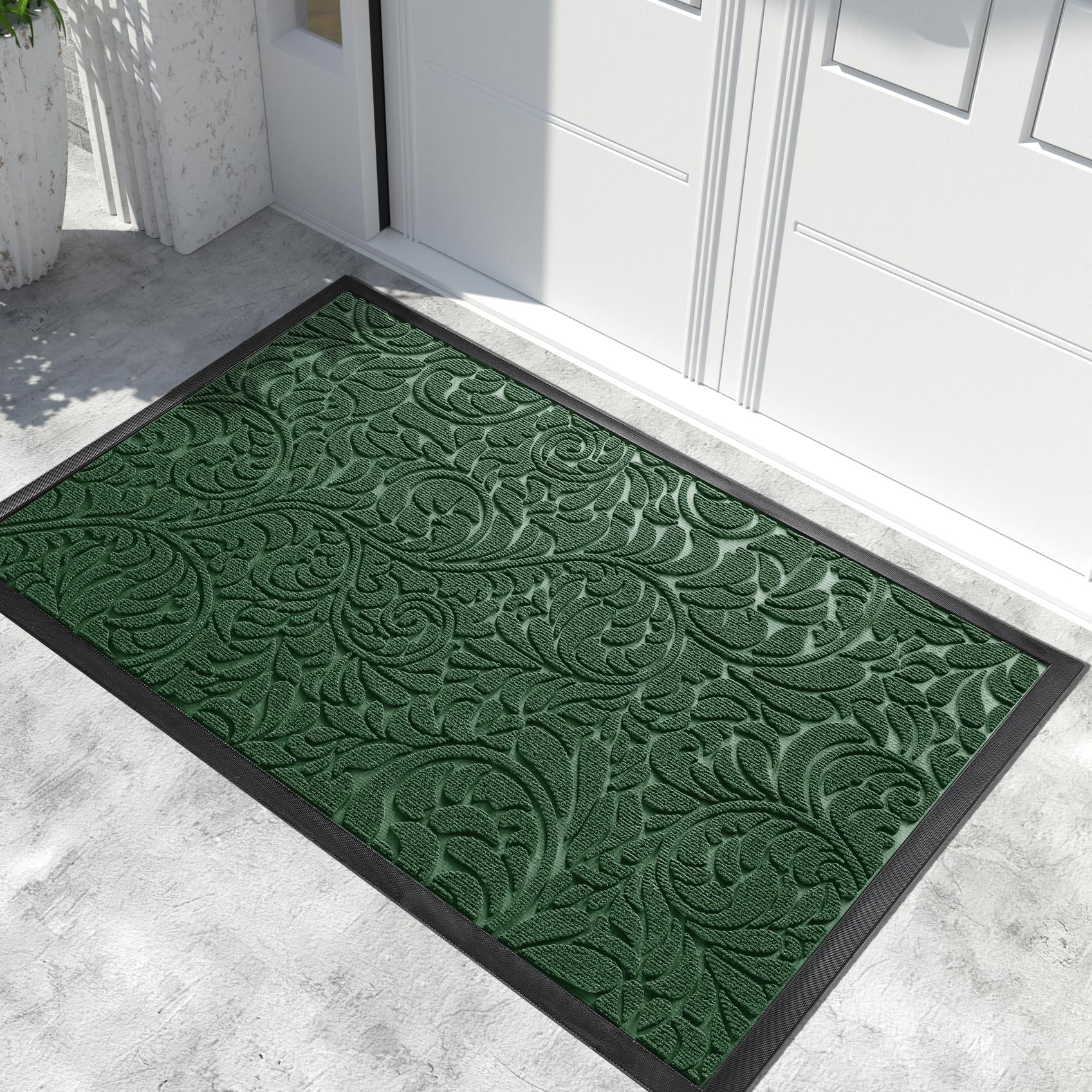Yimobra Front Door Mat, Outdoor Indoor Welcome Mat For Home Entrance, Doormat For Outside Patio Floor Entry Porch Garage, Heavy