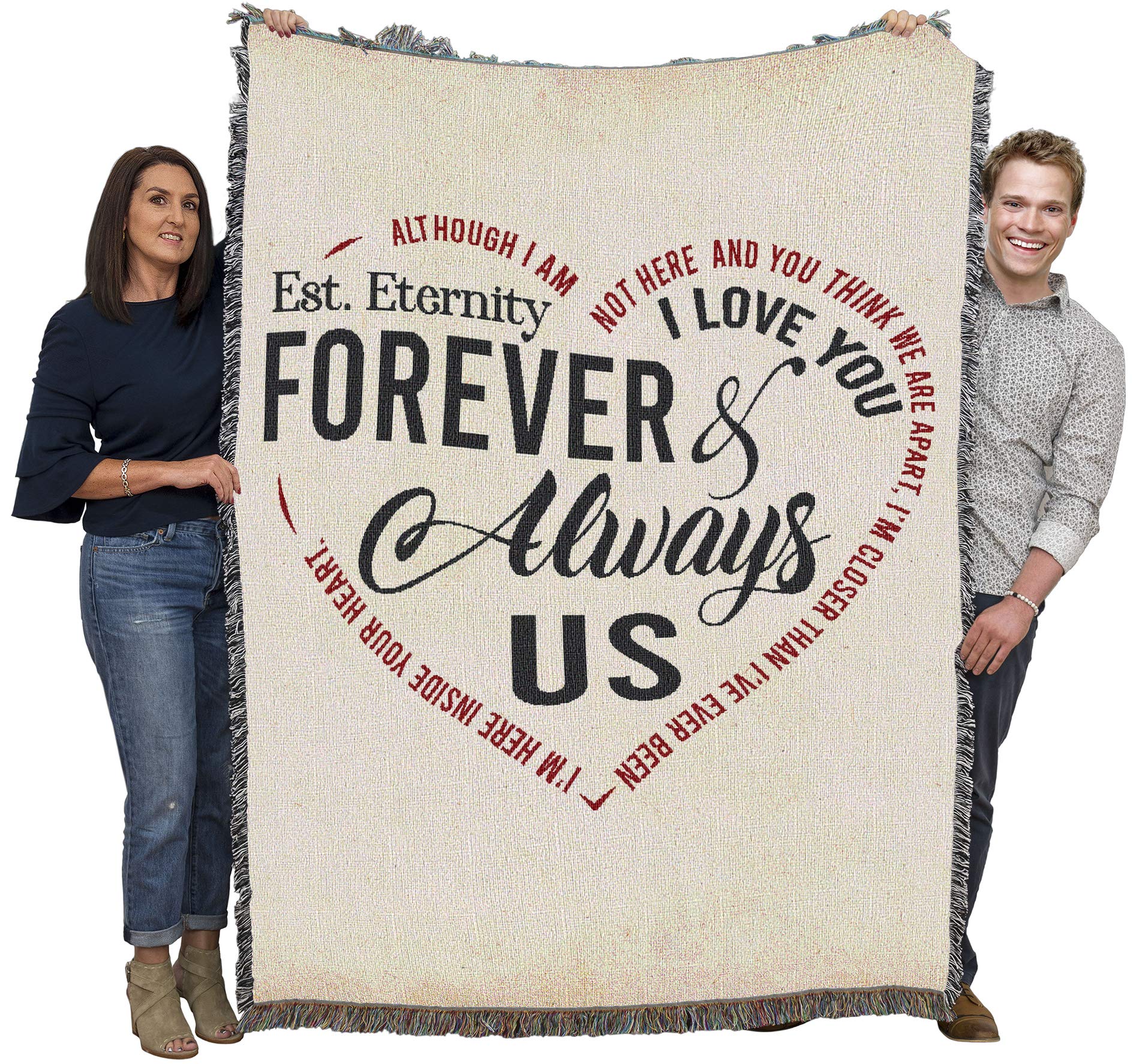 Pure Country Weavers I'M Here Inside Your Heart Blanket - I Love You Forever And Always Us - Sympathy Bereavement Gift Tapestry