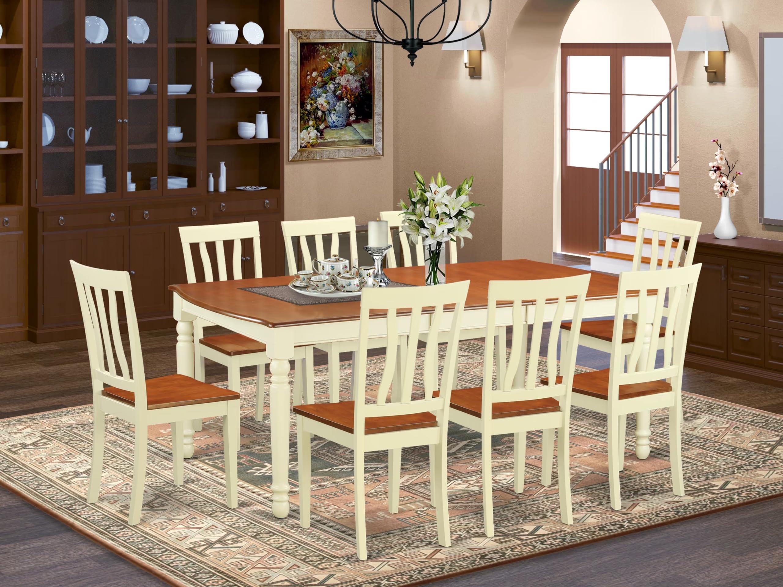 9 Pc Dinette set -Dinette Table and 8 Dining Chairs - Thumbnail 4