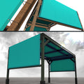 Royal Shade 7' W X 17' L Turquoise Pergola Sun Shade Canopy Replacement Cover With Stainless Steel Weighted Rods, 95% Uv Blockag