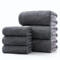 Lumimi Towel Set of 6 Very Soft Microfiber 3 Bath and 3 Hand Towels Quick Dry Light Weight for Bathroom Gym Salon, 6 Pack Dark G