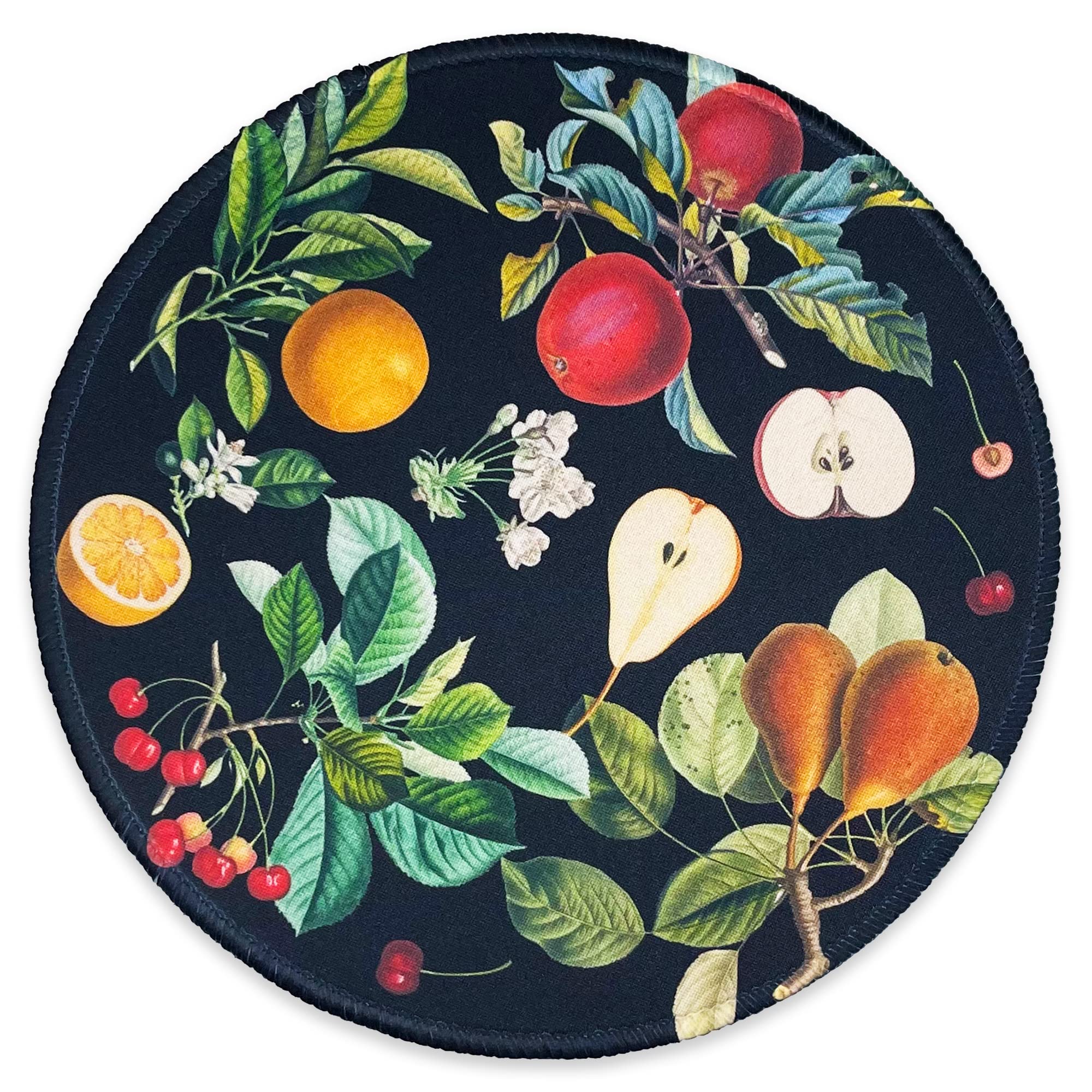 Eleville Mouse Pad Fashion Floral Fresh Garden Fruits Vintage Style For Office Home Travel Emp25