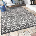 Outdoor Rug Carpet 8X10 Ft, Flatweave Textured Outdoor Patio Rug Non Slip Indoor Outdoor Rugs With Rubber Particles Backing Boho