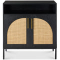 Best Choice Products Rattan Sideboard Buffet Cabinet, Entryway Table, Accent Storage Cabinet, Console Table for Hallway, Living 