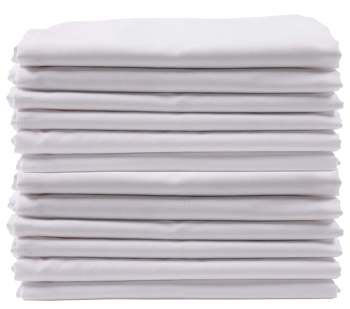 Kaf Home Brushed Microfiber Pillow Cases Bulk Pack, Control Allergies And Ensure Sound Sleep, Set Of 12, White