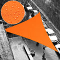 Shademart 10' X 18' X 20.6' Orange Waterproof Shade Sail Beige Sun Shade Sail Triangle Custom Size Water Resistant Canopy Awning