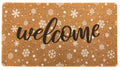 NociHah Snowflake Welcome Mats for Front Door Faux-Coir Winter Door Mat 17x30 inch