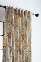 Maison D' Hermine 100% Cotton Curtain Feuillage Light Ecru One Panel Curtain For Living Rooms Bedrooms Offices Tailored With A R