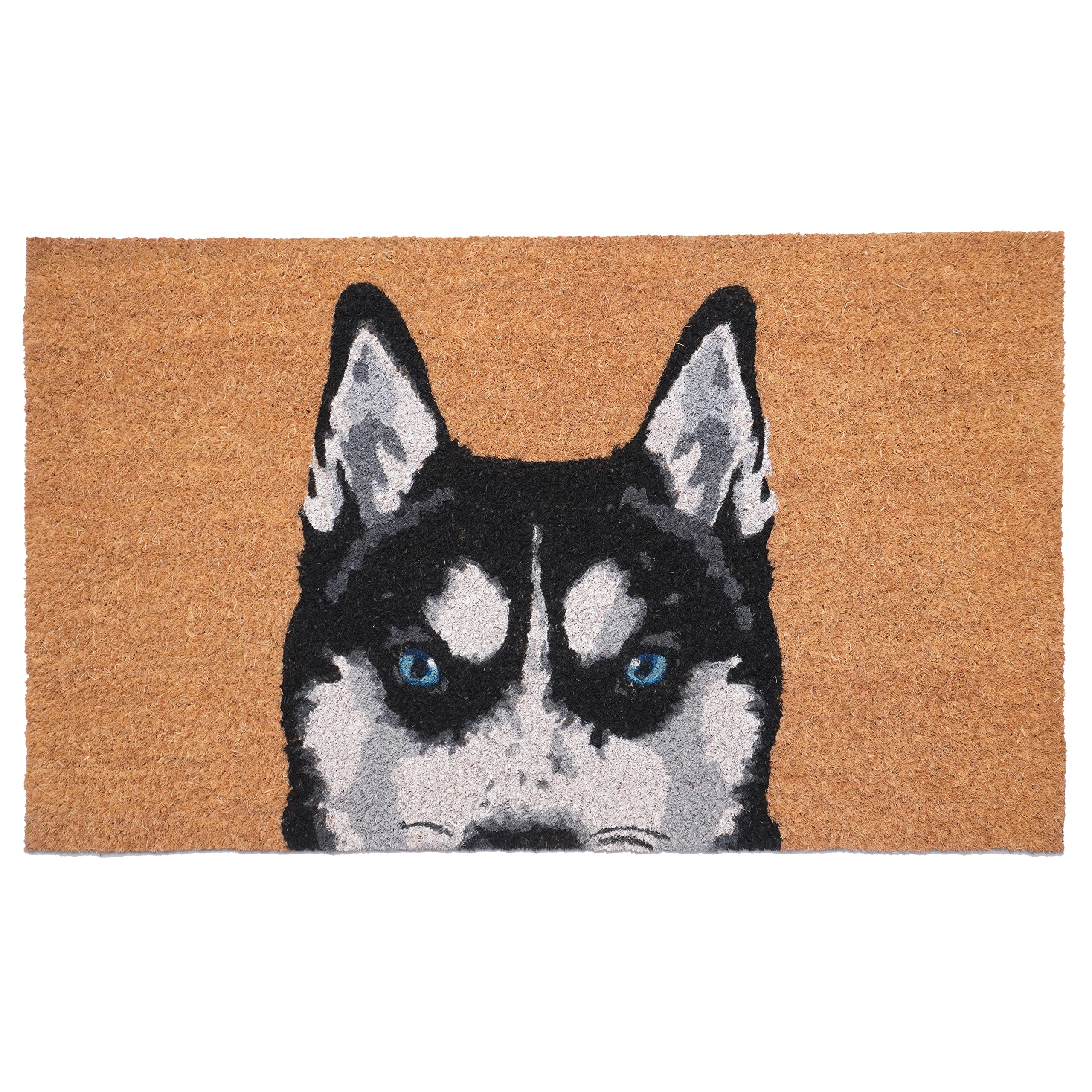 Calloway Mills Black Siberian Husky Doormat (24' X 36')