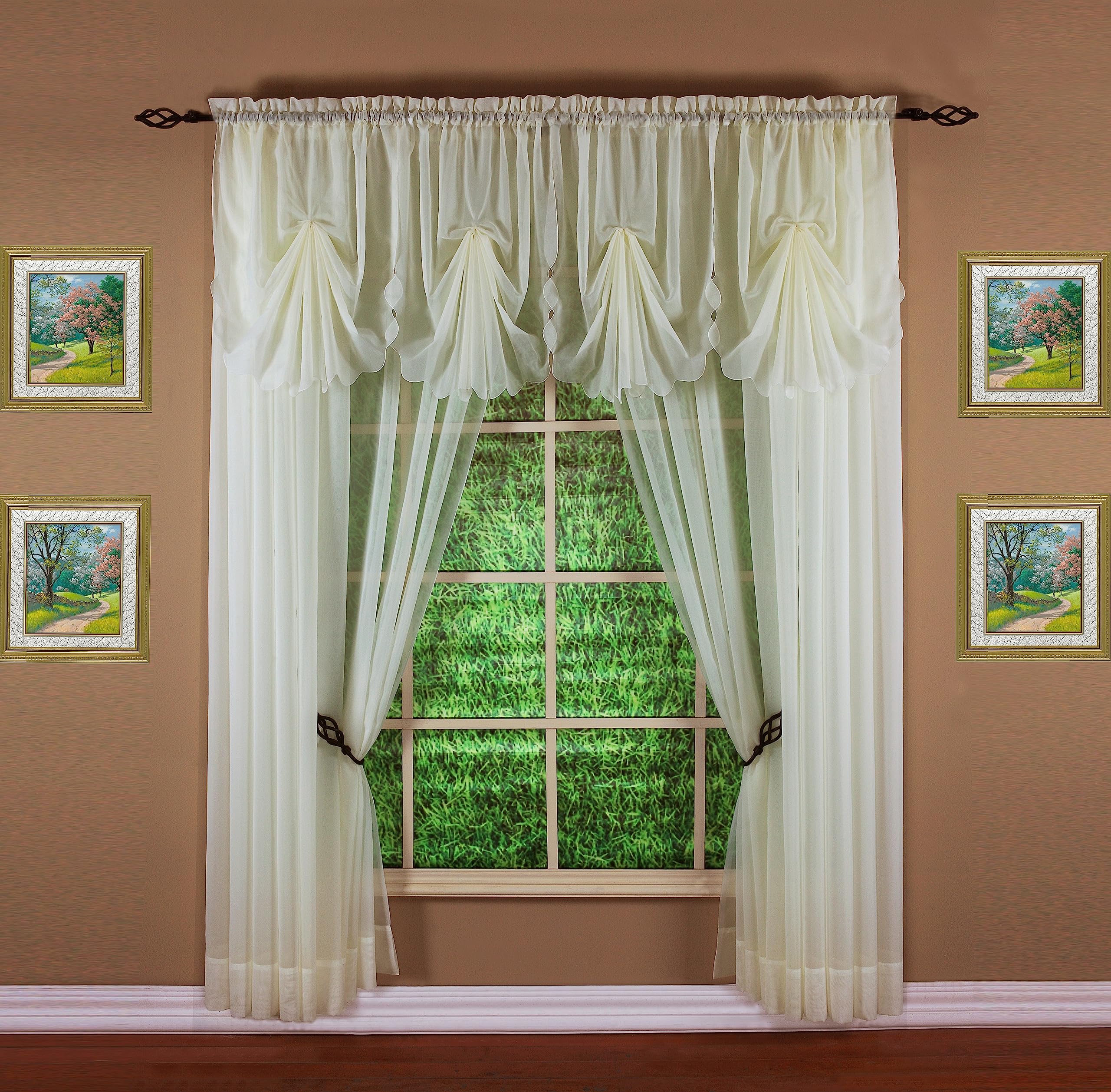 Today'S Curtain Emelia Original Voile Panel 108', Ecru, 60' W X 108' L