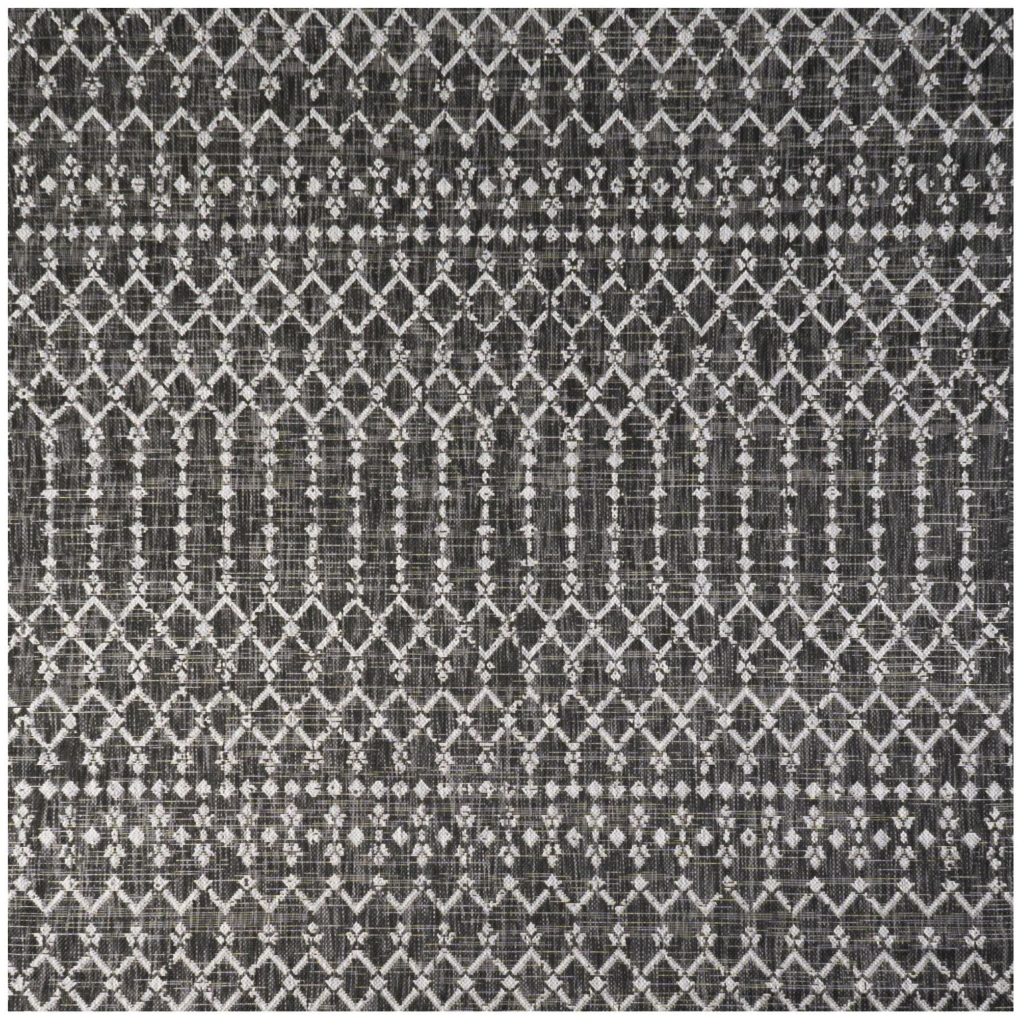 Jonathan Y Smb108F-5Sq Ourika Moroccan Geometric Textured Weave Indoor Outdoor Bohemian Rustic Scandinavian Area Rug,High Traffi