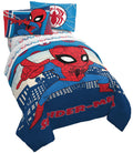 Jay Franco Marvel Super Hero Adventures Go Spidey 4 Piece Twin Bed Set - Includes Reversible Comforter & Sheet Set Bedding Featu