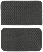 Garland Rug Town Square Cinder Gray 2 Piece Sliced Stain Resistant Indoor Accent Rug Set (18''x28'', 18''x28'')
