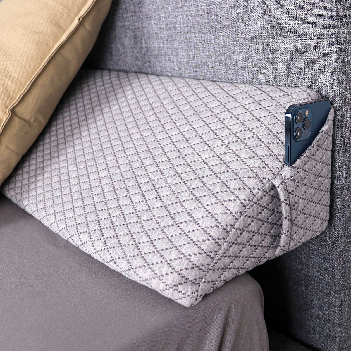 Ephedora Xl Bed Wedge Pillow For Headboard Gap Filler | King Size | Triangle Bolster Pillows | Noodle Pillow Wedge | Extra Cover