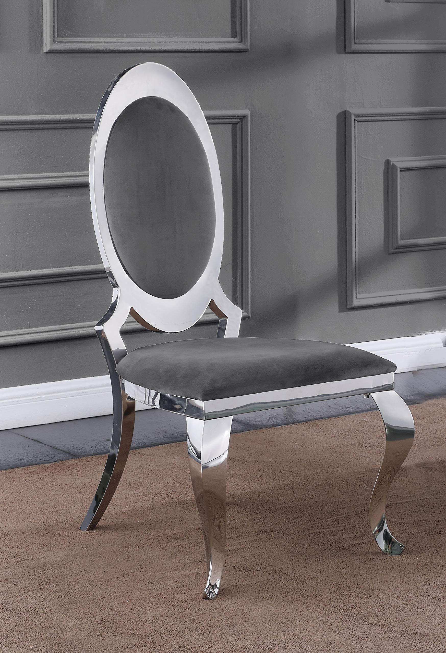 Best Quality Furniture Sc180 Dining Chairs, Gray