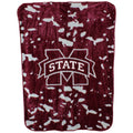 College Covers Everything Comfy Mississippi State Bulldogs Soft And Warm Huge Raschel Throw Blanket, 86' X 63'