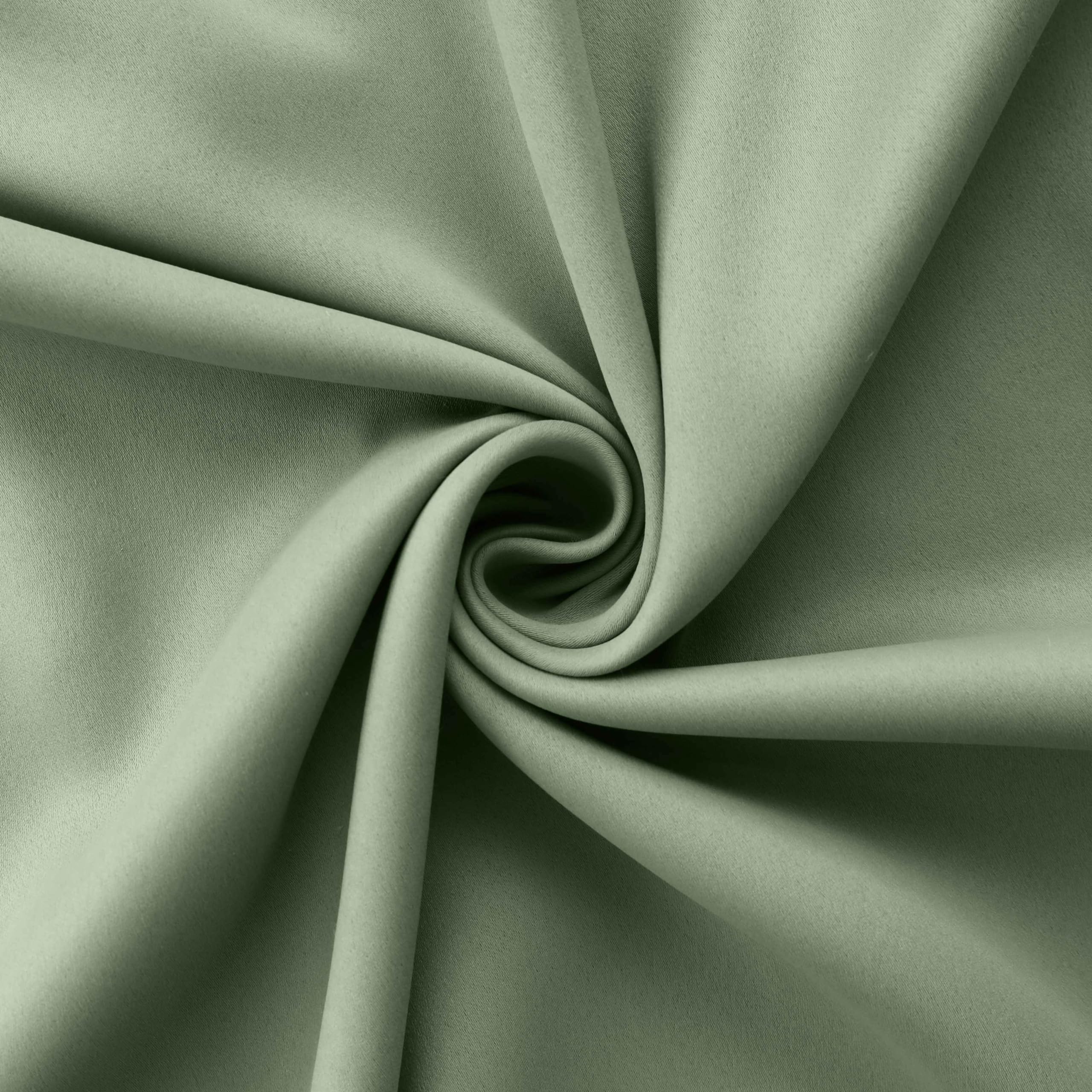 Mrs.Naturall Sage Green Blackout Curtains 90 Inches Long For Living Room 2 Panels Set,Grommet Light Blocking Thermal Insulated R